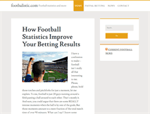 Tablet Screenshot of footbalistic.com